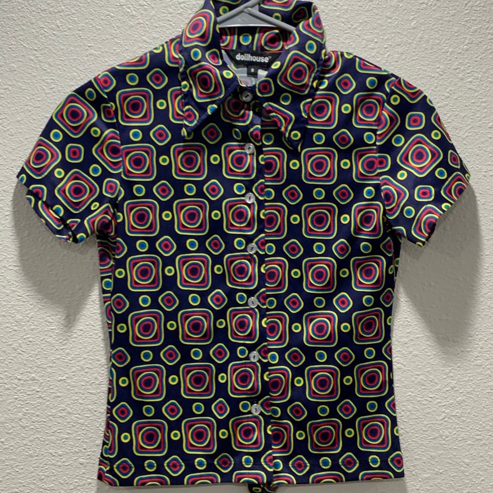 Seventies-print button down